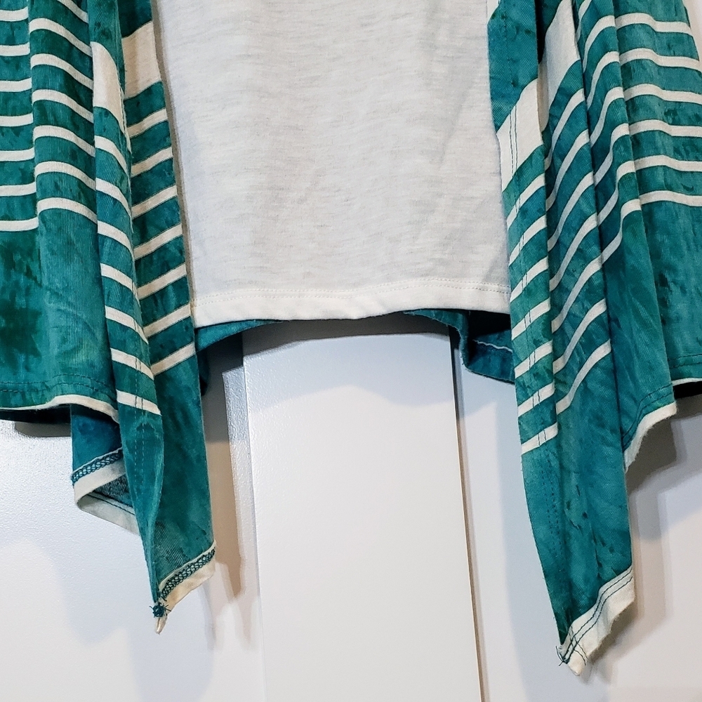 New Directions Weekend Sleeveless Cardigan Open Built In Tank Lace Size … - Picture 6 of 15